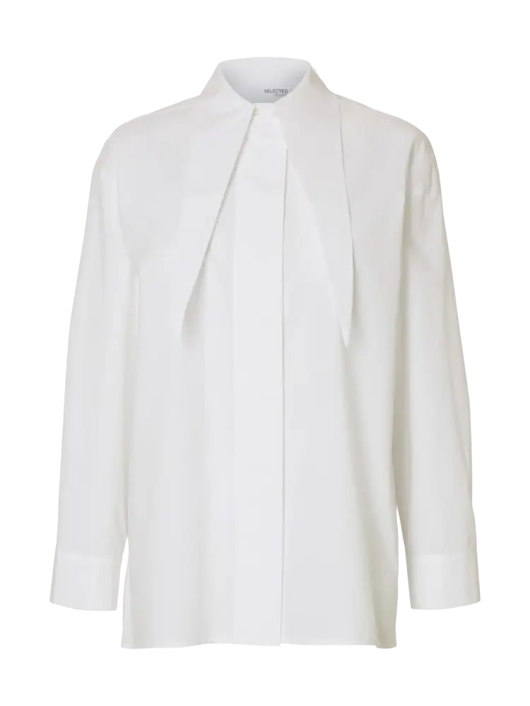 Selected Femme Esther Relaxed LS Shirt B Bright White