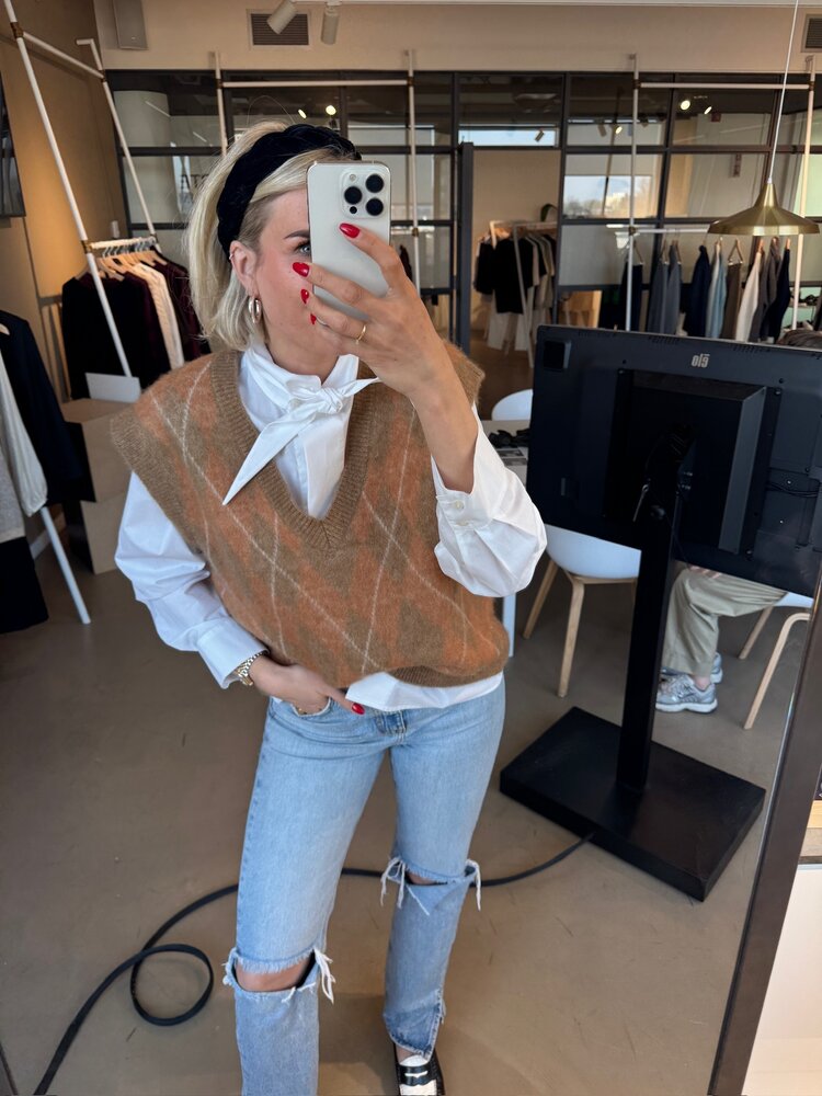 Selected Femme Esther Relaxed LS Shirt B Bright White