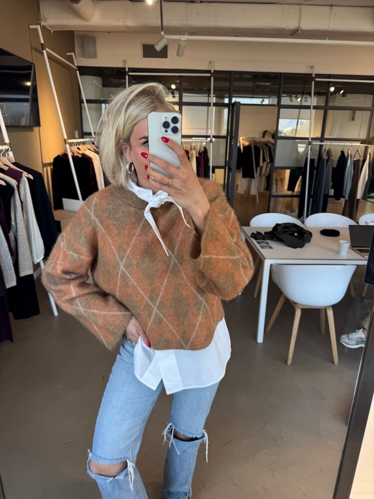 Selected Femme Esther Relaxed LS Shirt B Bright White