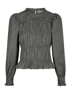 Neo Noir Marcia Check Blouse Antracit