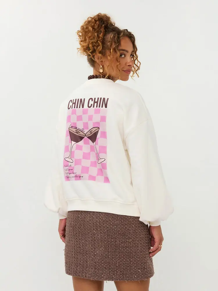 Ydence Sweater Cheers Babe Ecru