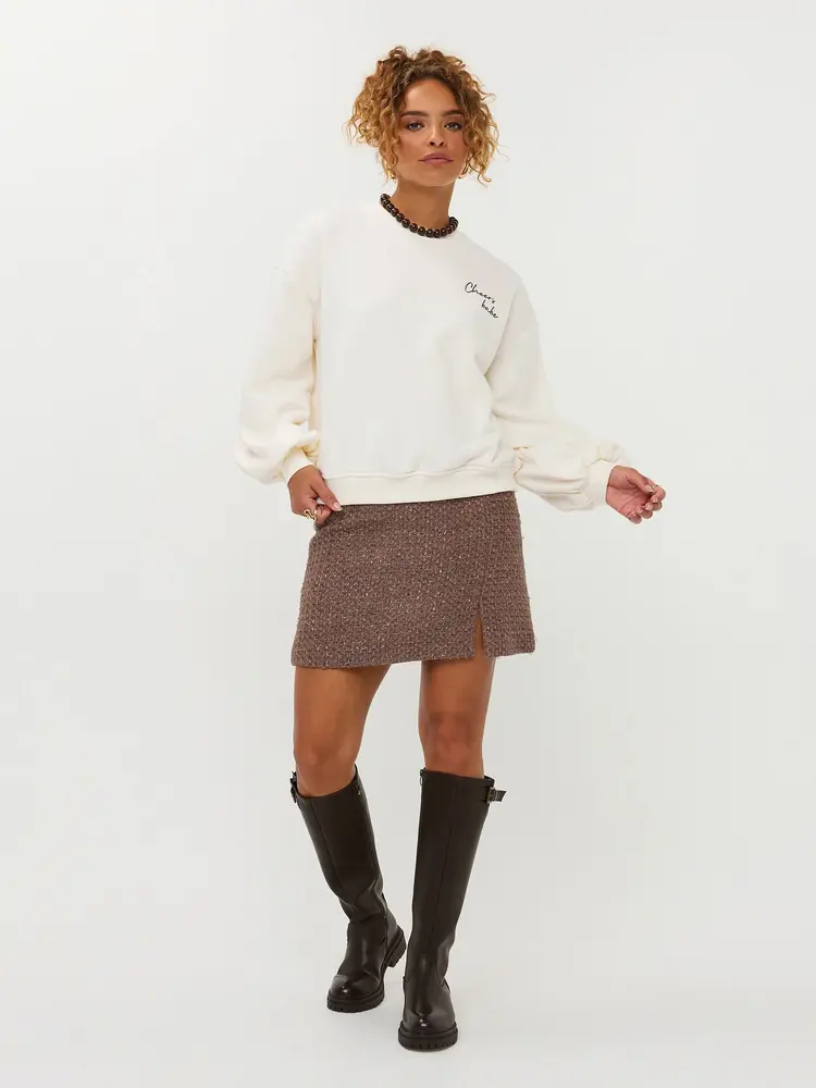 Ydence Sweater Cheers Babe Ecru