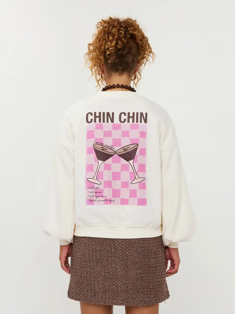 Ydence Sweater Cheers Babe Ecru