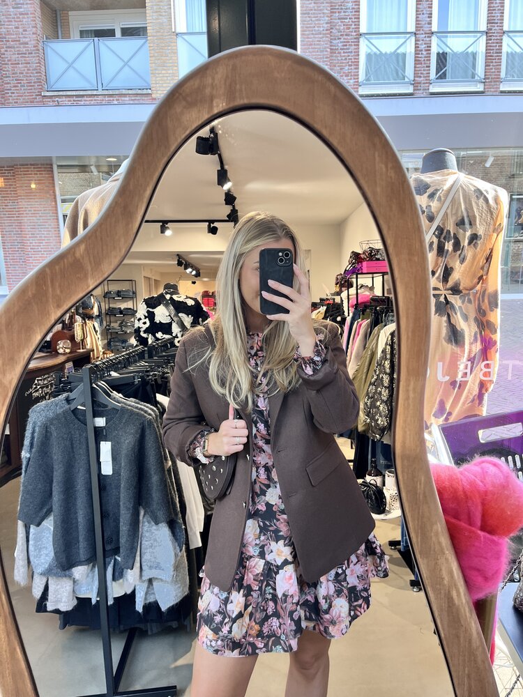 Neo Noir Aberto Big Flower Dress Black