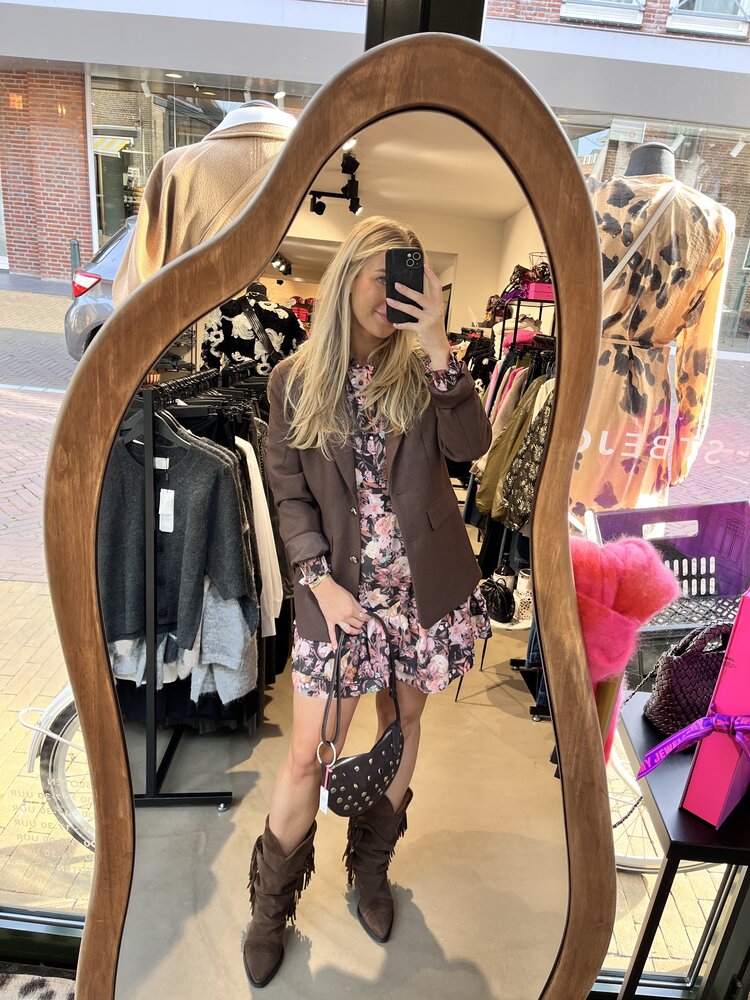 Neo Noir Aberto Big Flower Dress Black