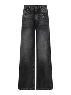 Co'Couture VickyCC Stud Wide Jeans Black
