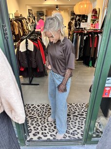 Just be Jolie Annabelle Lace Top Brown