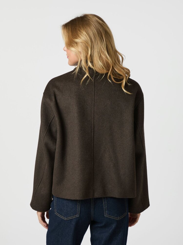 Neo Noir Hamra Wool Jacket Chocolate Brown