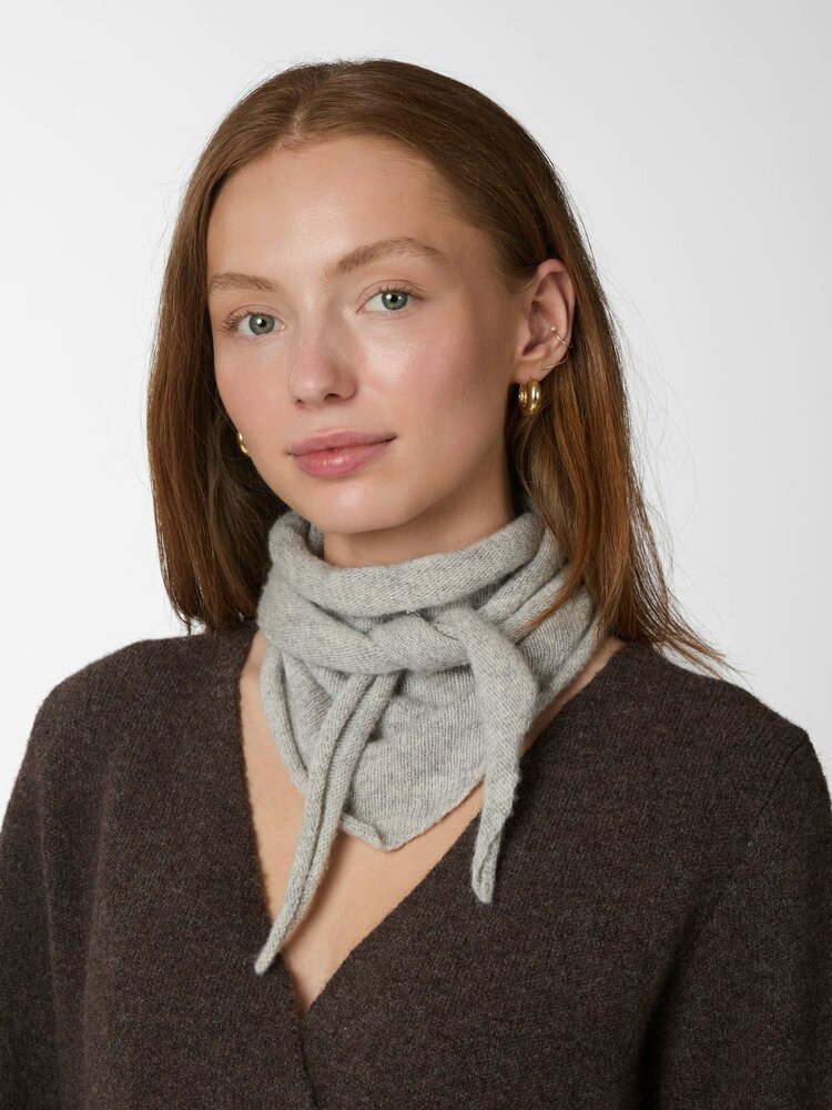 Neo Noir Misty Knit Scarf Grey Melange