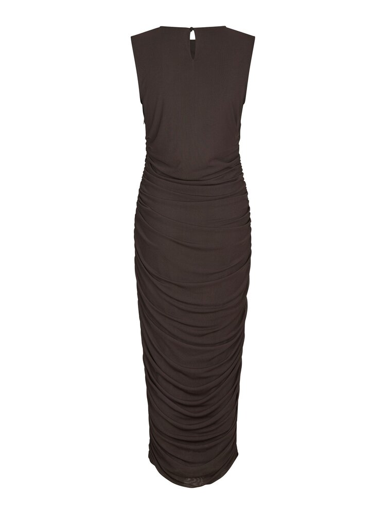 Neo Noir Corlina Solid Mesh Dress Brown