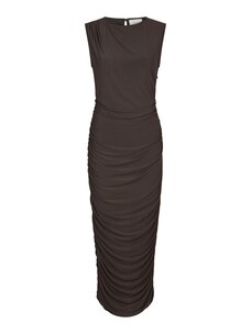 Neo Noir Corlina Solid Mesh Dress Brown