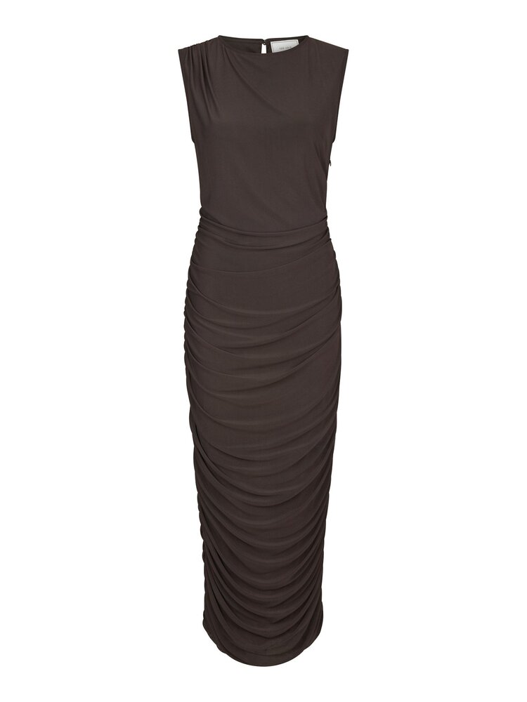 Neo Noir Corlina Solid Mesh Dress Brown