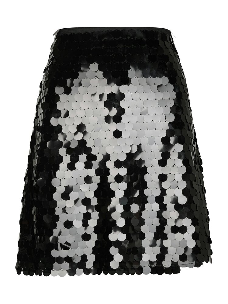 Neo Noir Miva Big Sequins Skirt Black