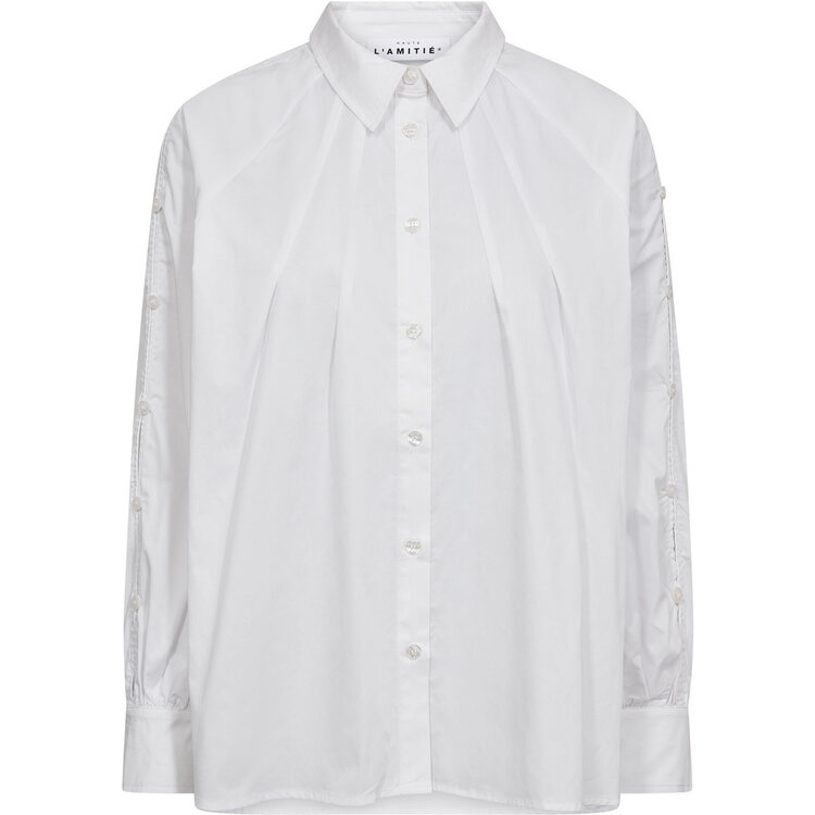 Haute L'Amitié Ori Button Deco Shirt White