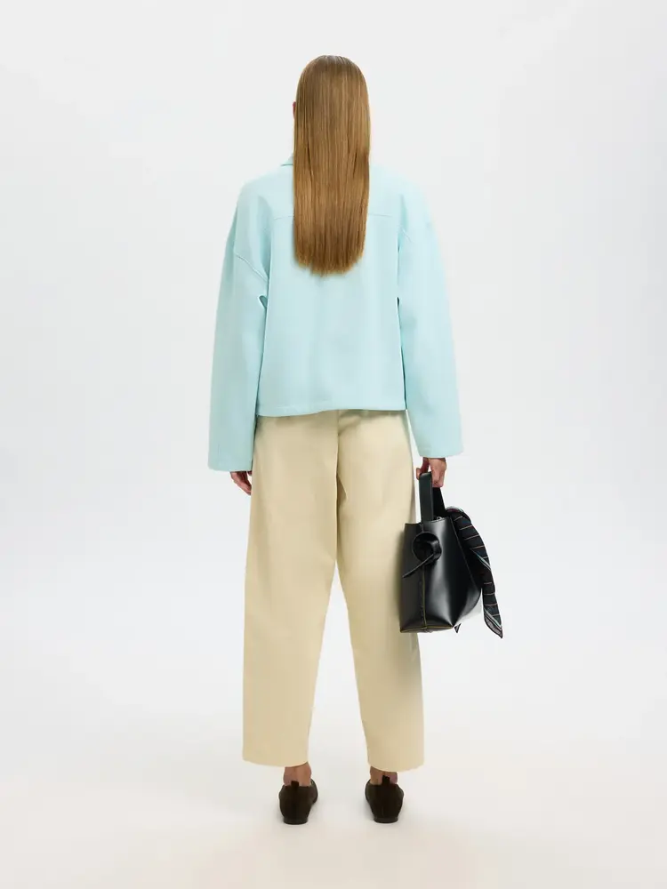 Selected Femme Ari Gia LS Polo Sweat Blue Glow