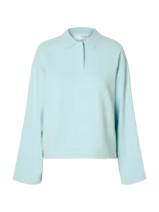 Selected Femme Ari Gia LS Polo Sweat Blue Glow