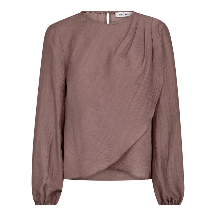 Co'Couture ConnyCC Drape Blouse Old Rose