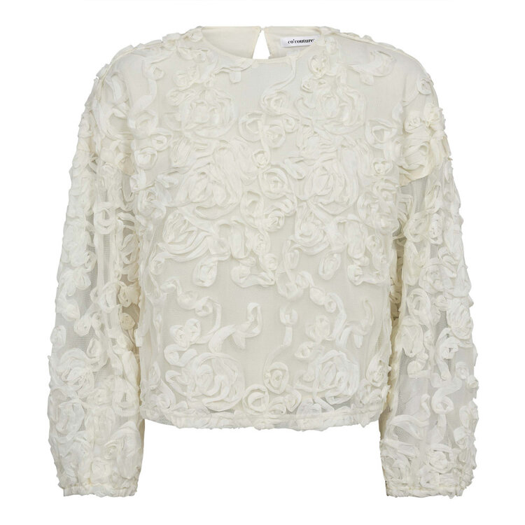Co'Couture TessyCC Flower Blouse Off White
