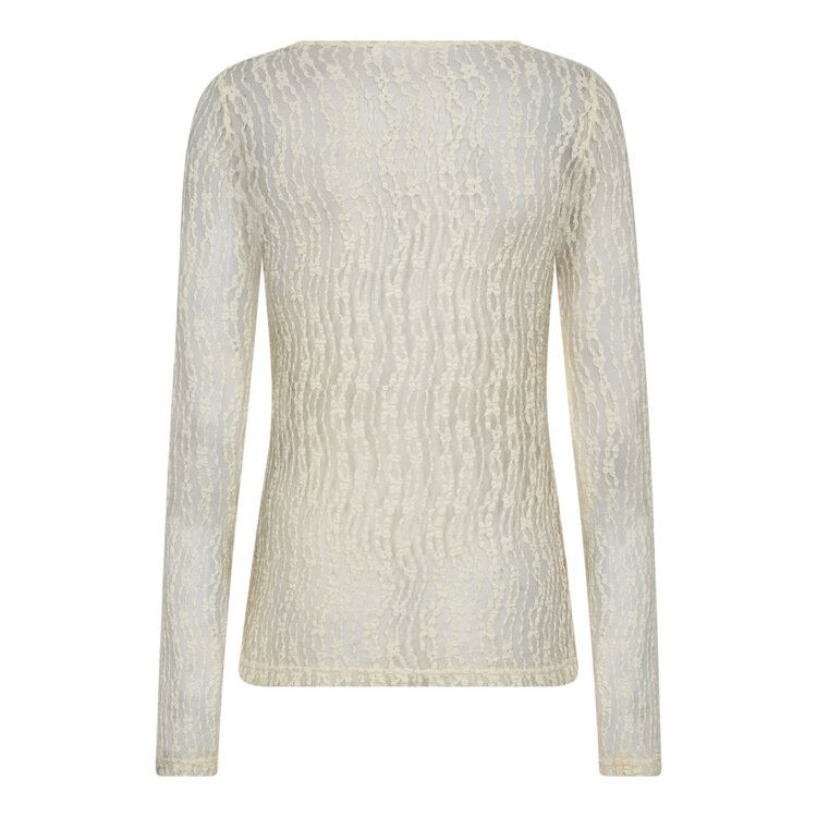 Co'Couture BarbCC O-Neck Blouse Off White