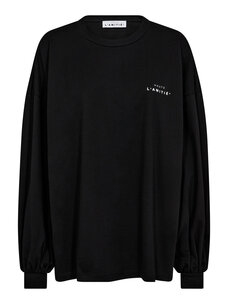 Haute L'Amitié Crew Neck LS Tee Black