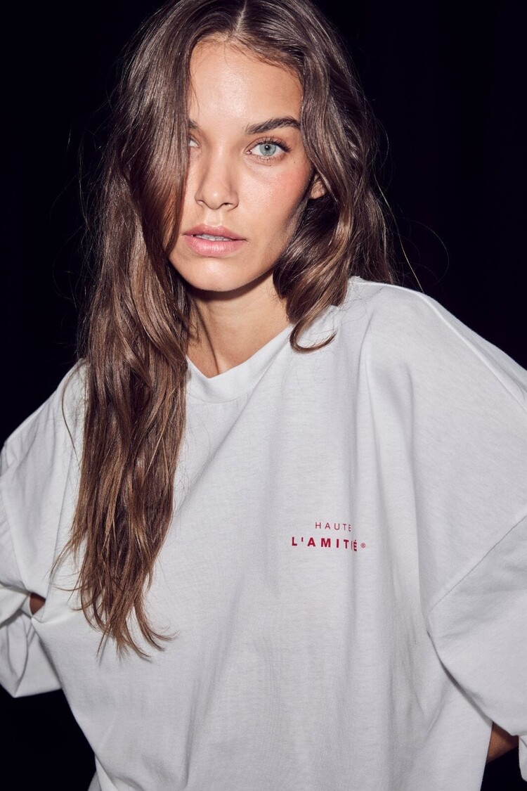 Haute L'Amitié Studio LS Print Tee Creme