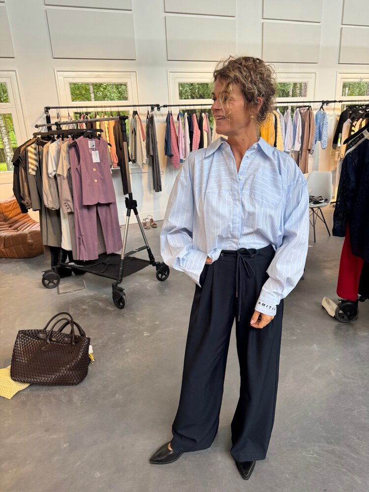 Haute L'Amitié Michelle Tailor Tie Pant Navy