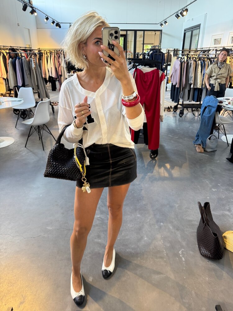 Haute L'Amitié Drift LS Court Blouse Pearl