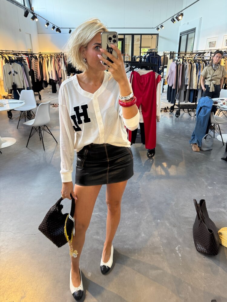 Haute L'Amitié Drift LS Court Blouse Pearl