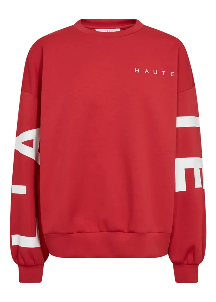 Haute L'Amitié Maxi Split Logo Sweat Red
