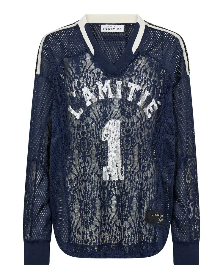 Haute L'Amitié Lace Football V - Blouse Navy