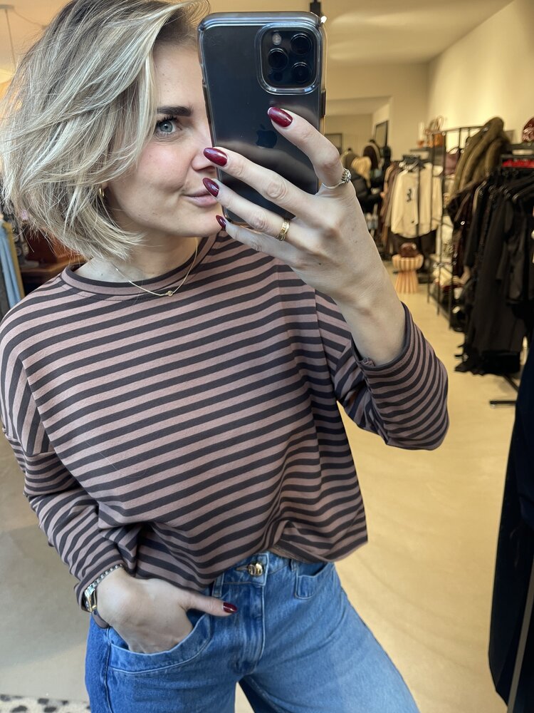 Just be Jolie Emmy Longsleeve Brown Black