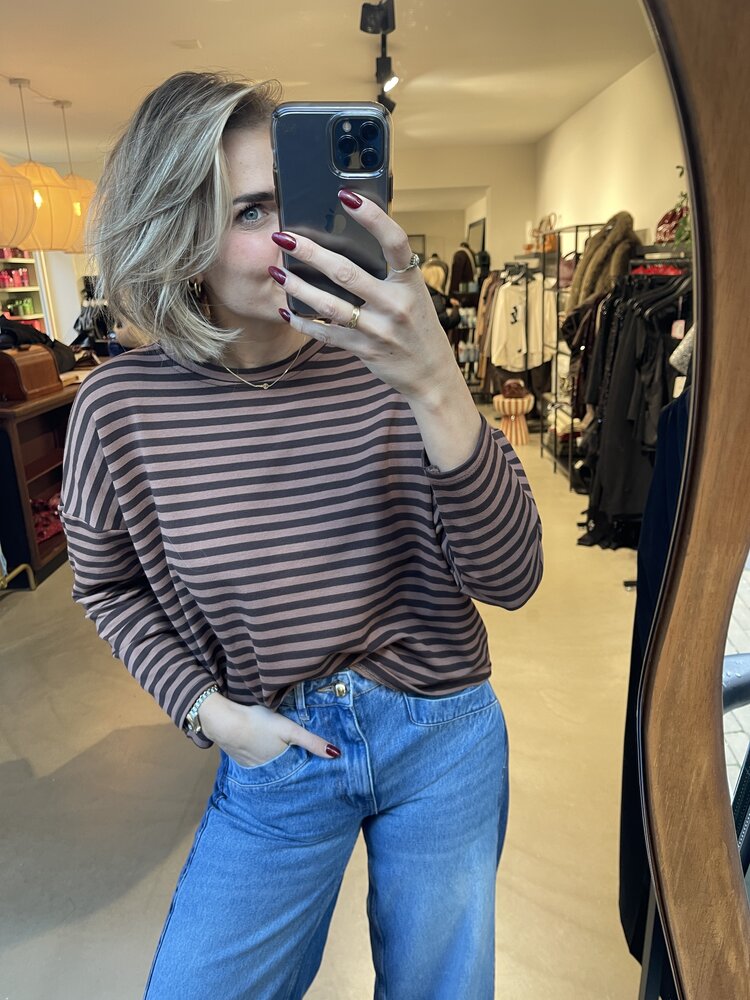 Just be Jolie Emmy Longsleeve Brown Black