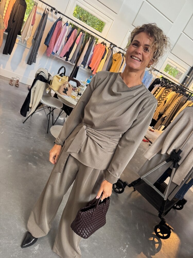 Co'Couture TengaCC Logo Pant Walnut