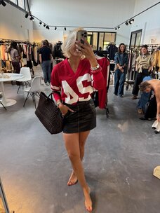 Haute L'Amitié Used Leather Crop Skirt Mocca