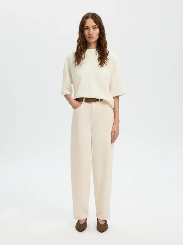 Selected Femme Oversized Tenny Tee Noos Snow White