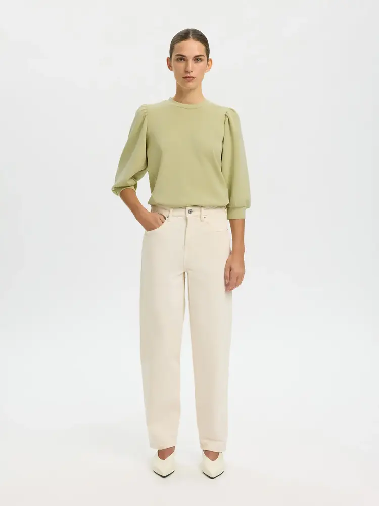 Selected Femme Tenny 3/4 Sweat Top Noos Lint