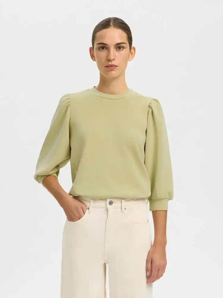 Selected Femme Tenny 3/4 Sweat Top Noos Lint