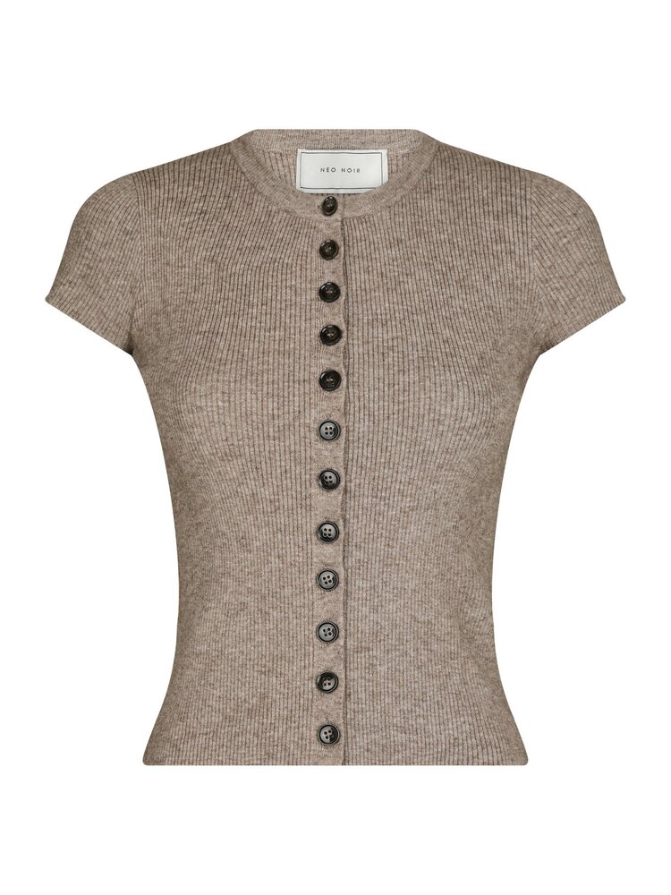 Neo Noir Todda Knit Tee Sand Melange