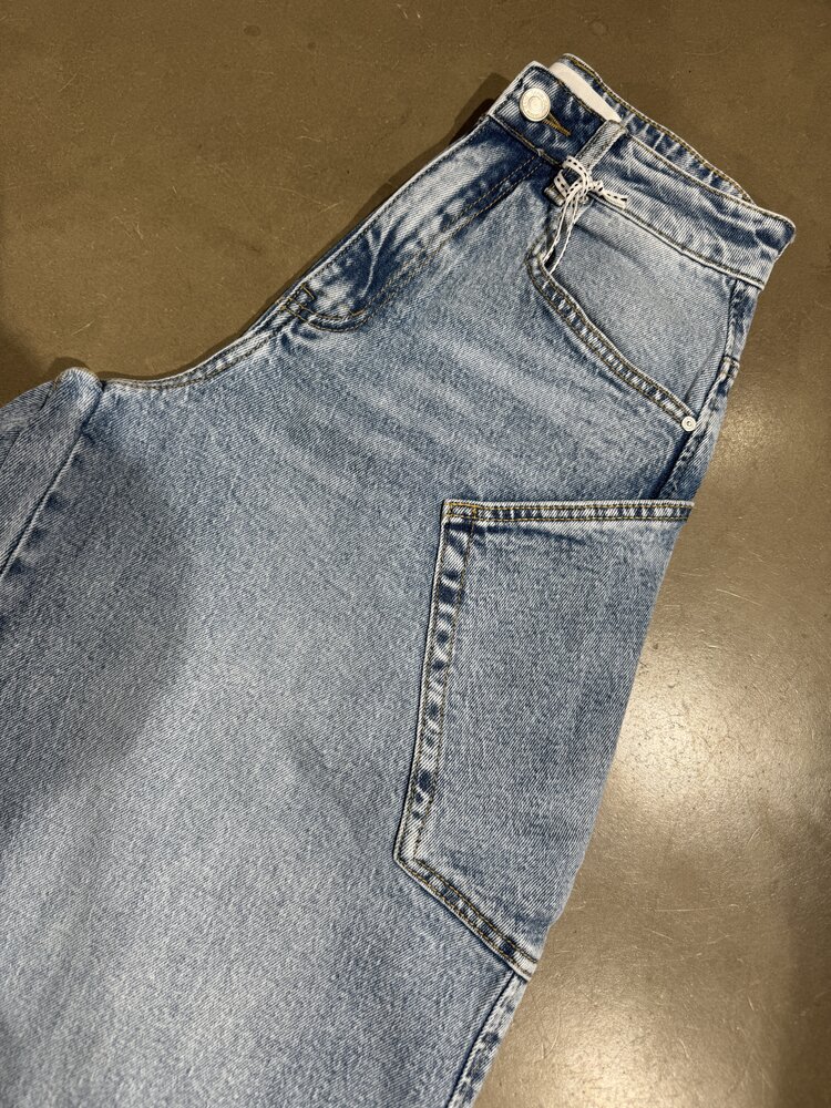 Just be Jolie The Ballon Jeans Pocket Side Blue