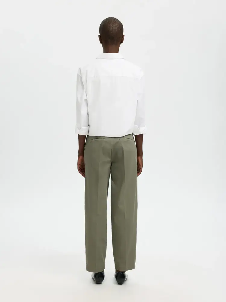 Selected Femme Barrel Mille HW Pant Noos  Vetiver