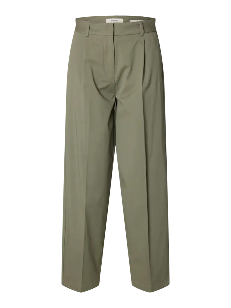 Selected Femme Barrel Mille HW Pant Noos  Vetiver