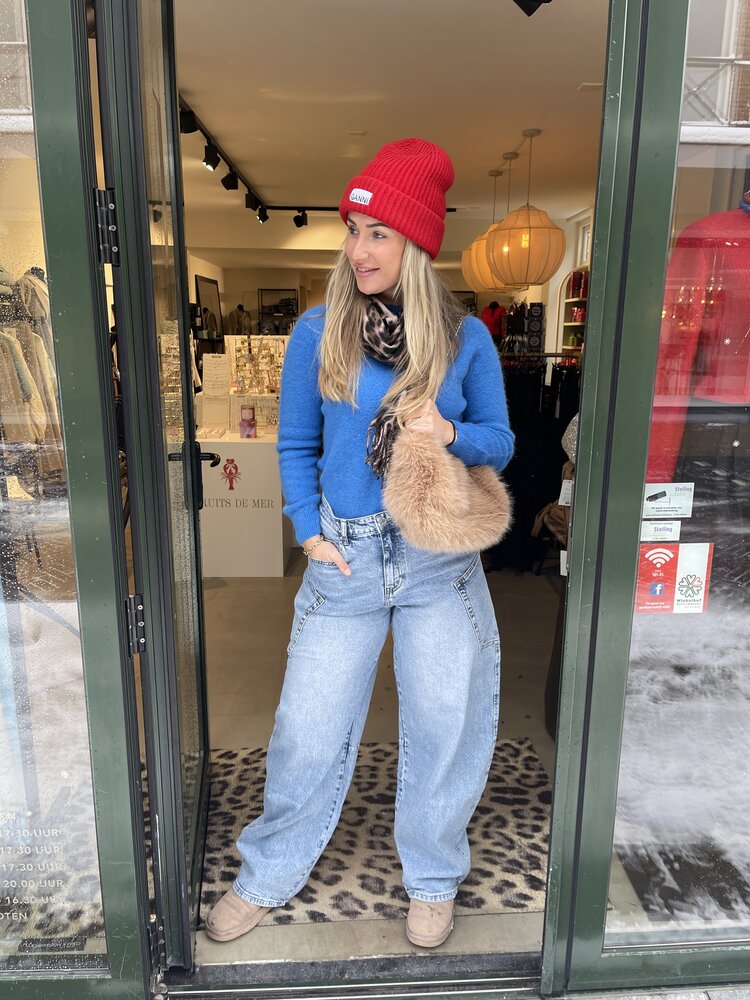 Just be Jolie The Ballon Jeans Pocket Side Blue