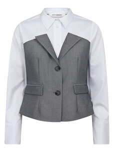 Co'Couture PollyCC Corsage Mix Shirt White