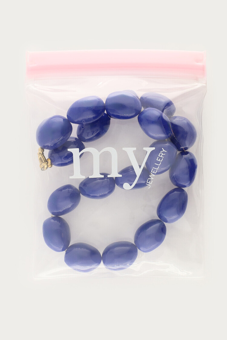 My Jewellery Necklace Chunky Beads Blue