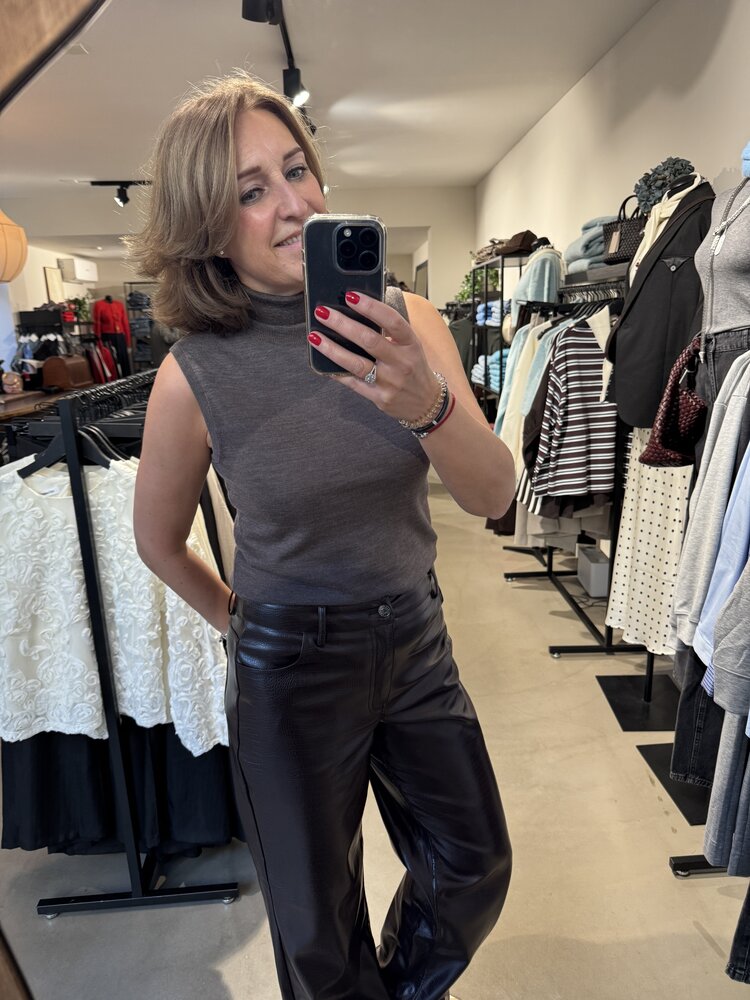 Selected Femme Thea SL Roll Neck Chocolate Chip Melange