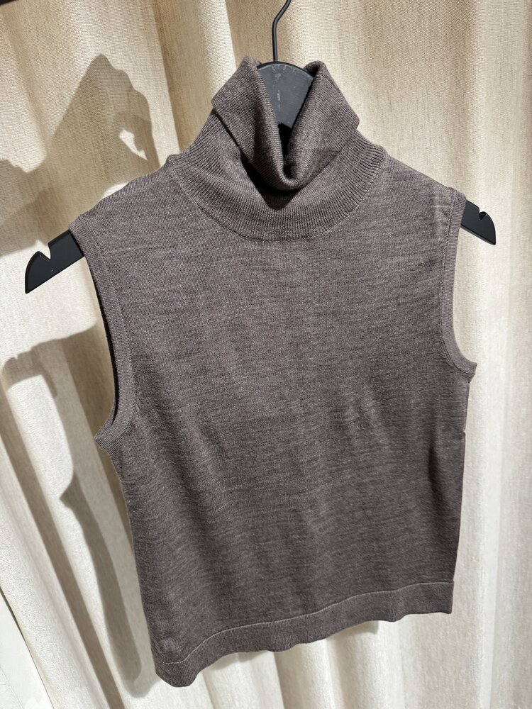 Selected Femme Thea SL Roll Neck Chocolate Chip Melange