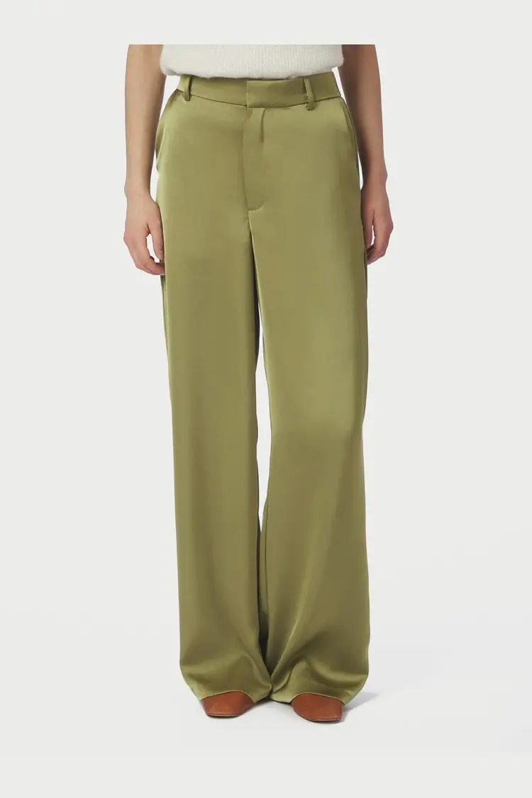 Neo Noir Emmett Heavy Sateen Pants Sage Green