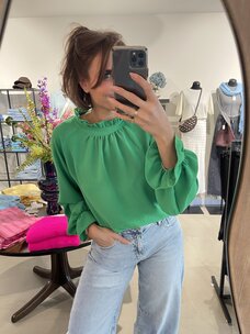Just be Jolie Jill Blouse Apple Green