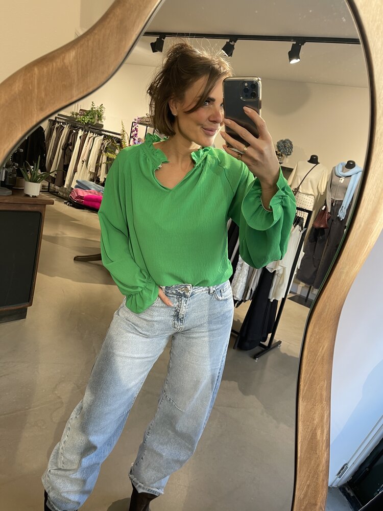 Just be Jolie Jill Blouse Apple Green