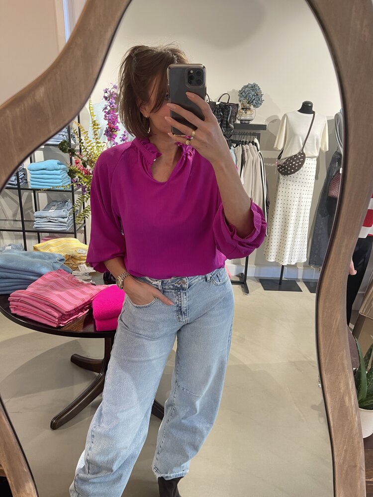 Just be Jolie Jill Blouse Fuchsia